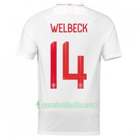 Camisolas de Futebol Inglaterra Welbeck 14 Equipamento Principal Copa do Mundo 2018 Manga Curta